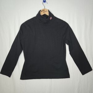 Polo Jeans Co. Ralph Lauren Ladies Black Turtleneck Long Sleeve Shirt Size Large